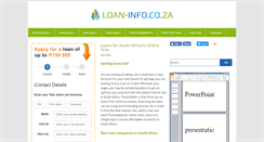 Desktop Screenshot of loan-info.co.za